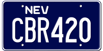 1971 NEVADA STATE LICENSE PLATE-- - This plate also used in 72, 73, and 1974