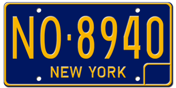 1966 NEW YORK STATE LICENSE PLATE-- - This plate was also used in 67, 68, 69, 70, 71, 72, and 1973
