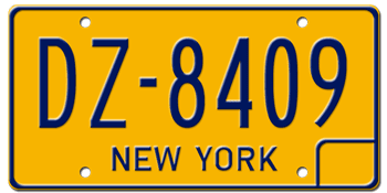 1974 NEW YORK STATE LICENSE PLATE-- - This plate was also used in 75, 76, 77, 78, 79, 80, 81, 82, 83, 84, and 1985.