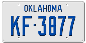 1979 OKLAHOMA STATE LICENSE PLATE-- - This plate was also used in 1980