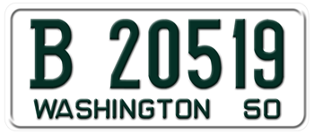 1950 WASHINGTON STATE LICENSE PLATE - 