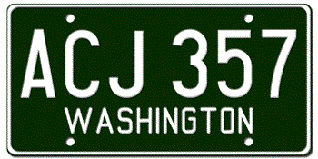 1960 WASHINGTON STATE LICENSE PLATE