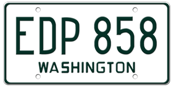 1965 WASHINGTON STATE LICENSE PLATE-- - This plate was also used in 1966 and 1967