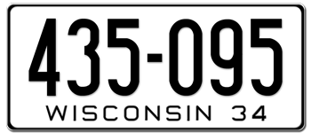 1934 WISCONSIN STATE LICENSE PLATE--