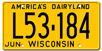 1968 WISCONSIN STATE LICENSE PLATE--