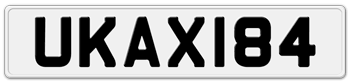 U.S. FORCES IN THE UNITED KINGDOM AMERICAN EXCHANGE LICENSE PLATE --