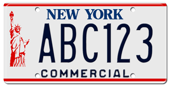 1986 NEW YORK STATE COMMERCIAL LICENSE PLATE - 