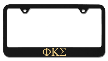 Black Greek License Plates Frames 36