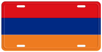 ARMENIA FLAG LICENSE PLATE