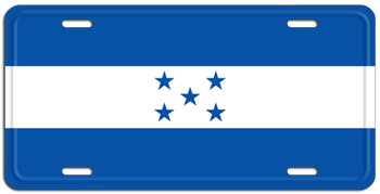 HONDURAS FLAG LICENSE PLATE