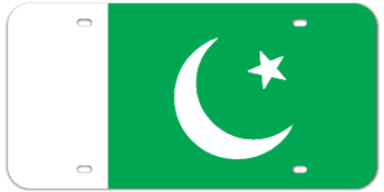 PAKISTAN FLAG LASER LICENSE PLATE