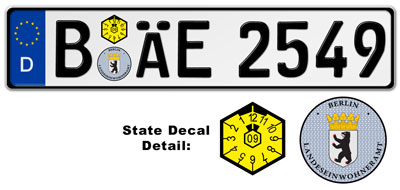 Deutschland License Plate Sticker