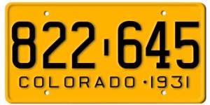 Colorado License Plates