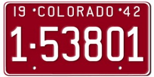 Colorado License Plates