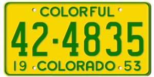 Colorado License Plates Colorado License Plates