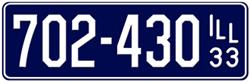 Illinois License Plates 702-430 Illinois License Plates