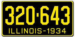 Illinois License Plates 320-643 Illinois License Plates
