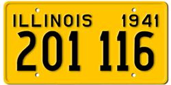Illinois License Plates 201-116 Illinois License Plates