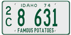 Idaho License Plates