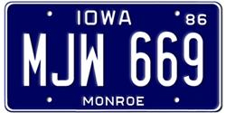 Iowa License Plates. Iowa License Plates.