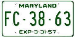 Maryland License Plates Maryland License Plates