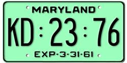 Maryland License Plates Maryland License Plates