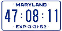 Maryland License Plates Maryland License Plates