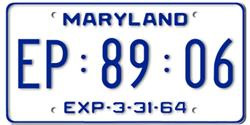 Maryland License Plates Maryland License Plates
