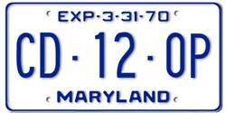 Maryland License Plates Maryland License Plates
