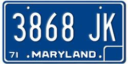 Maryland License Plates Maryland License Plates