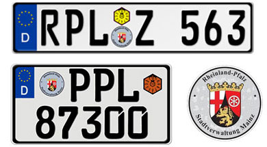 Rheinland/Pfalz/Mainz License Plates