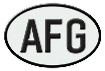 AFGHANISTAN INTERNATIONAL IDENTIFICATION OVAL PLATE