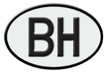 BRITISH-HONDURAS INTERNATIONAL IDENTIFICATION OVAL PLATE