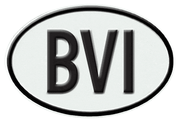 BRITISH-VIRGIN ISLANDS INTERNATIONAL IDENTIFICATION OVAL PLATE