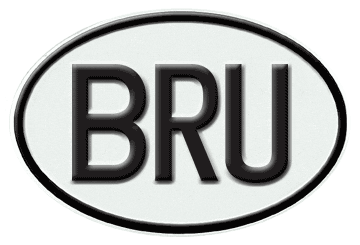 BRUNEI INTERNATIONAL IDENTIFICATION OVAL PLATE