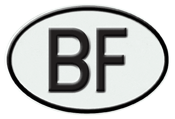 BURKINA-FASO INTERNATIONAL IDENTIFICATION OVAL PLATE