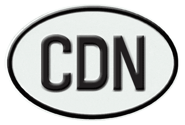 CANADA INTERNATIONAL IDENTIFICATION OVAL PLATE