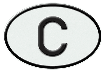 CUBA INTERNATIONAL IDENTIFICATION OVAL PLATE