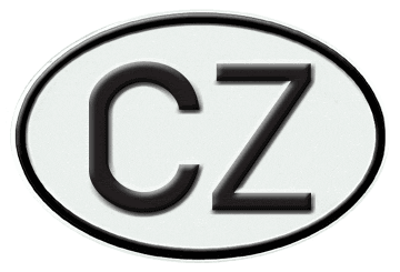 CZECH REPUBLIC INTERNATIONAL IDENTIFICATION OVAL PLATE