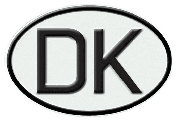 DENMARK INTERNATIONAL IDENTIFICATION OVAL PLATE