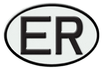 ERITREA INTERNATIONAL IDENTIFICATION OVAL PLATE