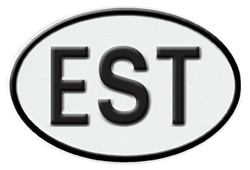 ESTONIA INTERNATIONAL IDENTIFICATION OVAL PLATE