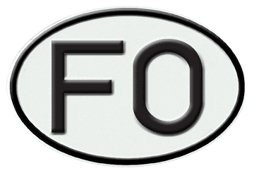 FAEROE INTERNATIONAL IDENTIFICATION OVAL PLATE