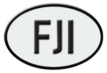 FIJI INTERNATIONAL IDENTIFICATION OVAL PLATE