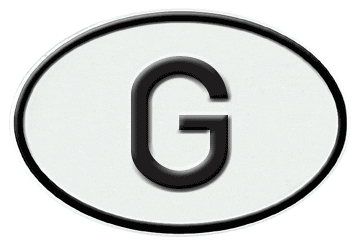 GABON INTERNATIONAL IDENTIFICATION OVAL PLATE