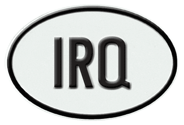 IRAQ INTERNATIONAL IDENTIFICATION OVAL PLATE