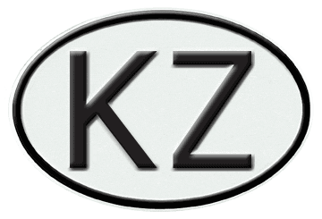 KAZAKHSTAN INTERNATIONAL IDENTIFICATION OVAL PLATE