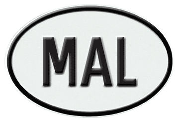 MALAYSIA INTERNATIONAL IDENTIFICATION OVAL PLATE