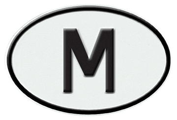 MALTA INTERNATIONAL IDENTIFICATION OVAL PLATE