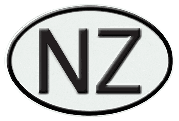 NEW ZEALAND INTERNATIONAL IDENTIFICATION OVAL PLATE